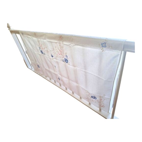 Irish table linen Set 8 Napkins 72 x 90 Tablecloth Embroidered Handmade Floral - Picture 9 of 16